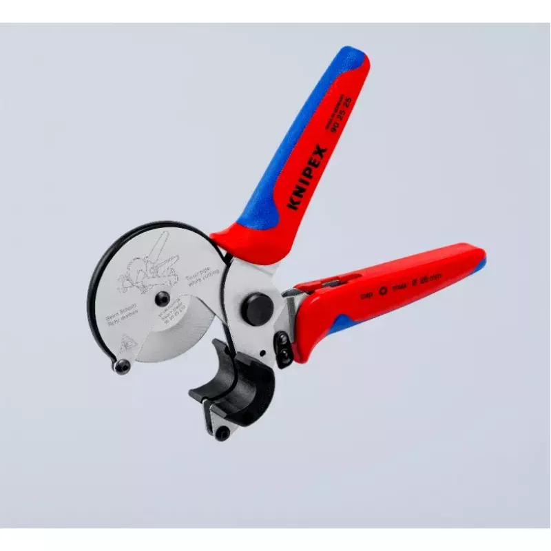 Rohrschere Knipex 90 25 25 Aluminium Schwarz Blau Rot 210 mm