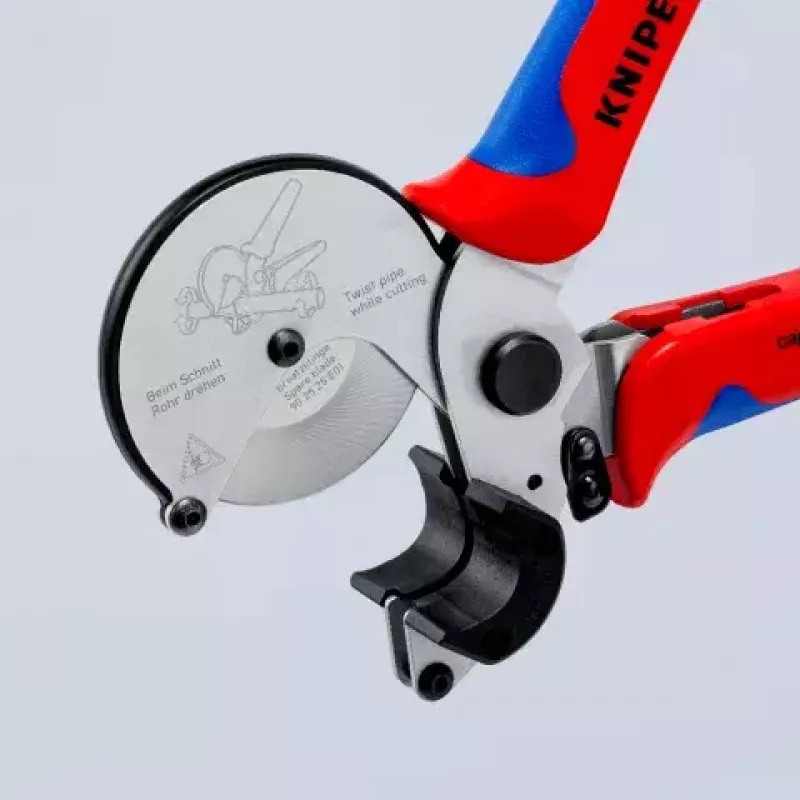 Rohrschere Knipex 90 25 25 Aluminium Schwarz Blau Rot 210 mm