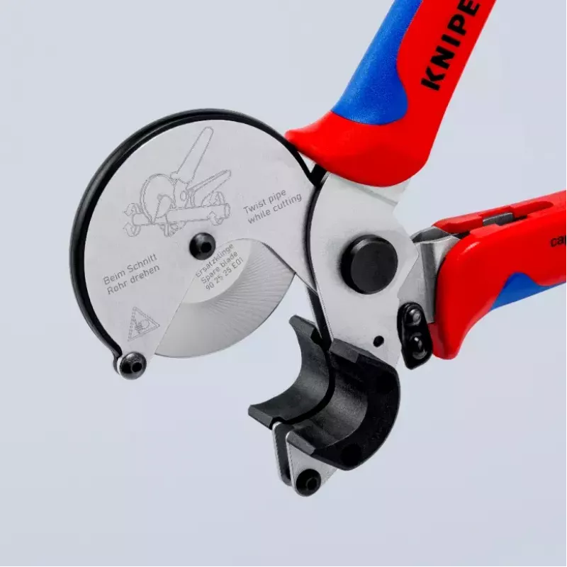 Rohrschere Knipex 90 25 25 Aluminium Schwarz Blau Rot 210 mm