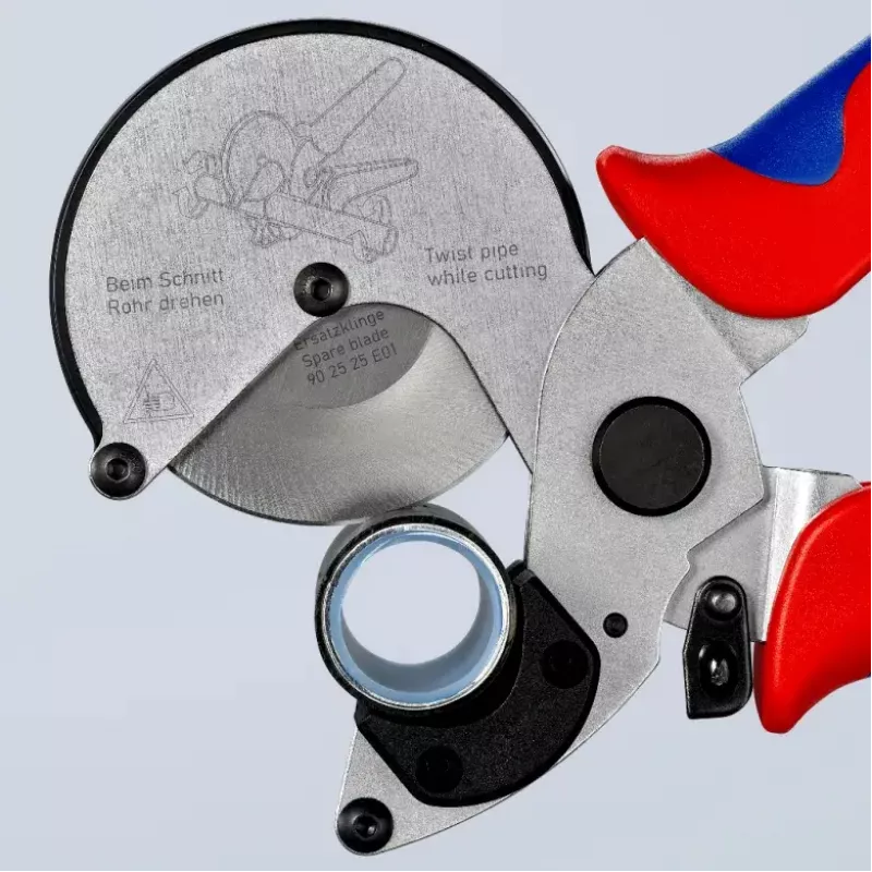 Rohrschere Knipex 90 25 25 Aluminium Schwarz Blau Rot 210 mm
