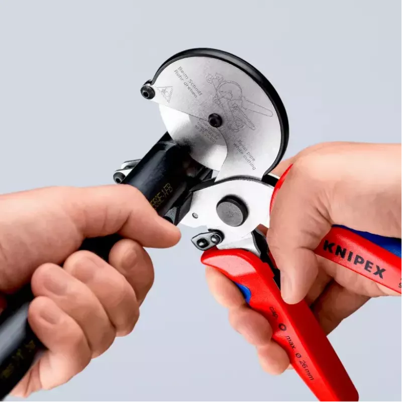 Rohrschere Knipex 90 25 25 Aluminium Schwarz Blau Rot 210 mm