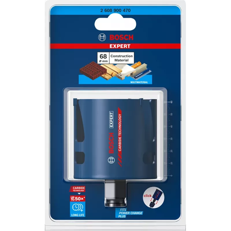 Lochsäge Bosch 2 608 900 470 6,8 cm für Ziegel, Kunststoff, Weichholz