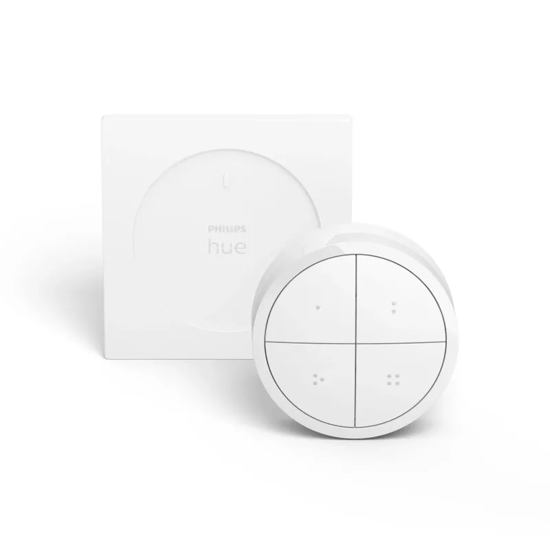 Philips Tap Dial-Schalter, Kabellos, Weiß, Freistehend/Wandmontage, IP20, Kunststoff, IP20
