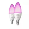 Smart bulb Philips Hue White and colour ambience Candle E14, Bluetooth/Zigbee, 5,3 W (2er-Pack)