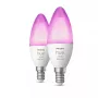 Smart bulb Philips Hue White and colour ambience Candle E14, Bluetooth/Zigbee, 5,3 W (2er-Pack)