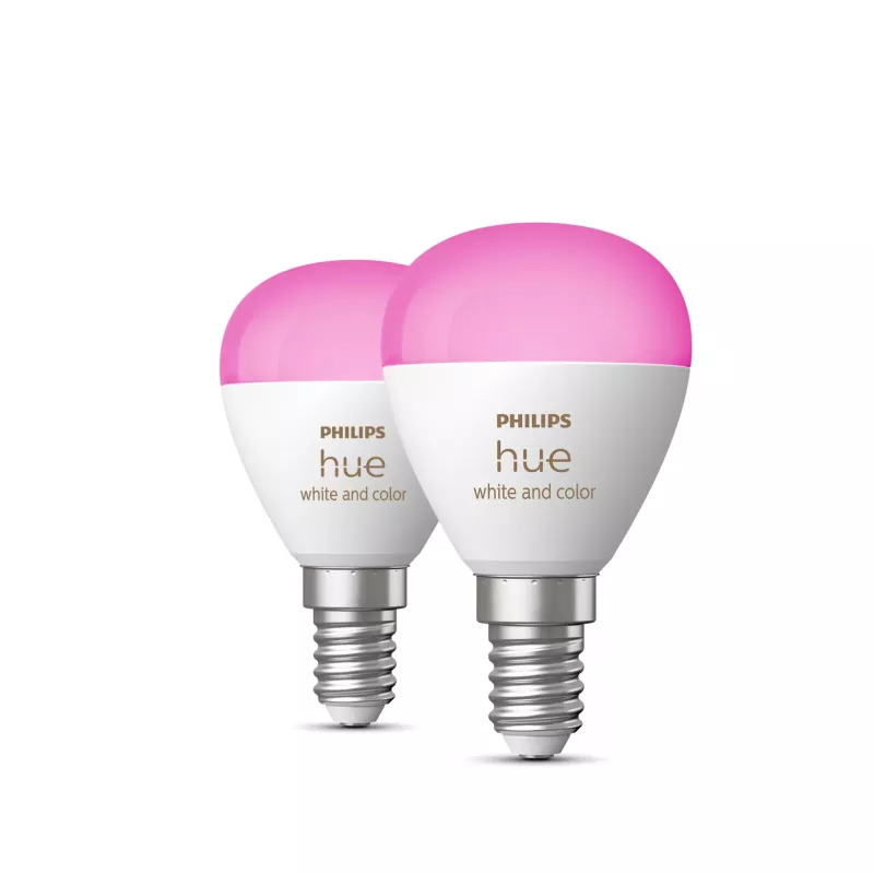 Philips Hue White and Color Ambience Lustre – E14 Smart Bulb – (2er-Pack)