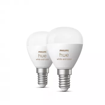 Philips Hue White and Color Ambience Lustre – E14 Smart Bulb – (2er-Pack)