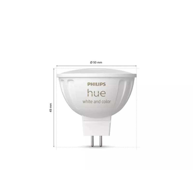 Smart-Beleuchtungsspot Philips Hue White and colour ambience MR16, GU53, 6,3 W, Bluetooth/Zigbee