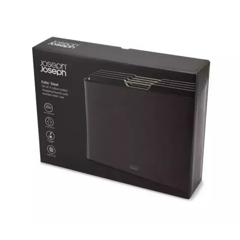 Schneidebrett Joseph Joseph Folio Steel Rechteckig Carbon 356x263mm