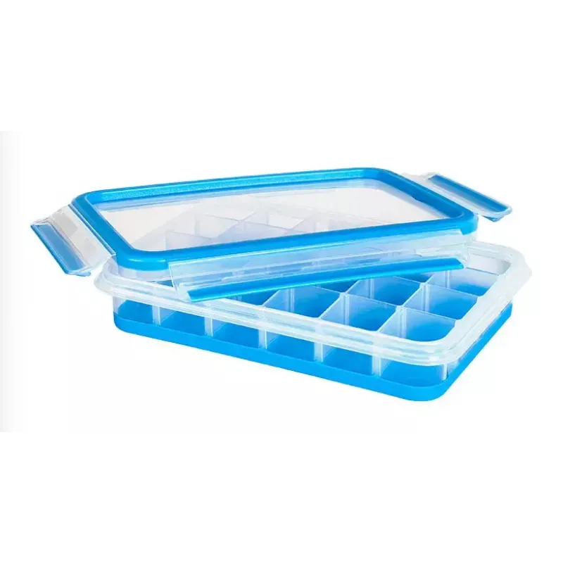 EMSA 514549 Vorratsdose Eiswürfelform Blau, Transparent 1 Stk.