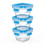 EMSA CLIP & CLOSE N10507 Quadratisches Set Blau, Transparent 3 Stk.