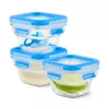 EMSA CLIP & CLOSE N10507 Quadratisches Set Blau, Transparent 3 Stk.