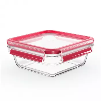 EMSA CLIP & CLOSE N10414 Quadratische Box 0,8 L Transparent 1 Stück
