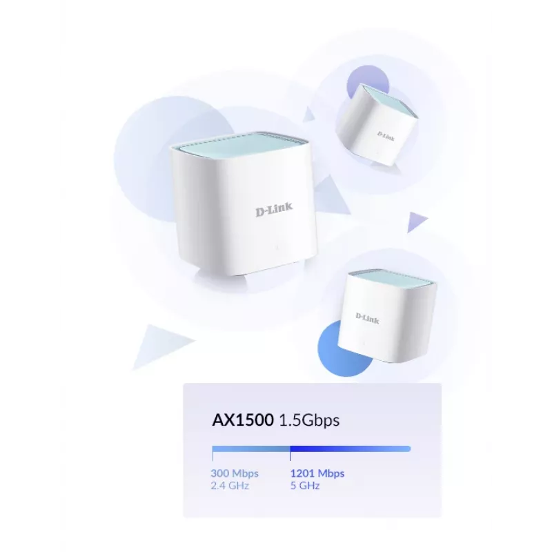 Mesh-System D-Link EAGLE PRO AI AX1500 Dual-Band Wi-Fi 6