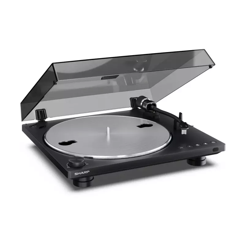 Plattenspieler Sharp RP-TT100 schwarz direktangetrieben mit USB-Ausgang für digitale Aufnahme