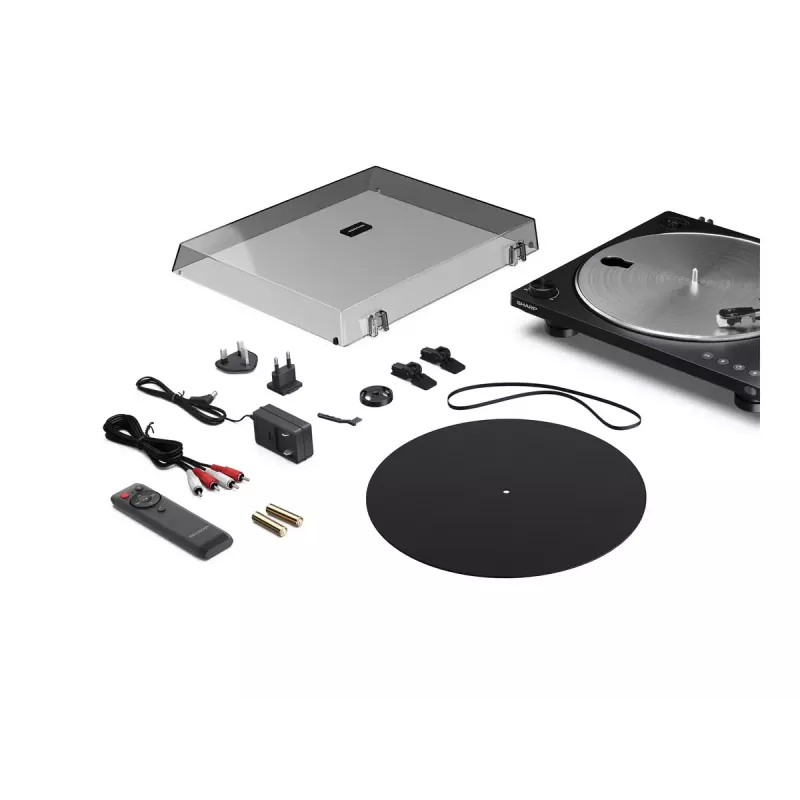 Plattenspieler Sharp RP-TT100 schwarz direktangetrieben mit USB-Ausgang für digitale Aufnahme