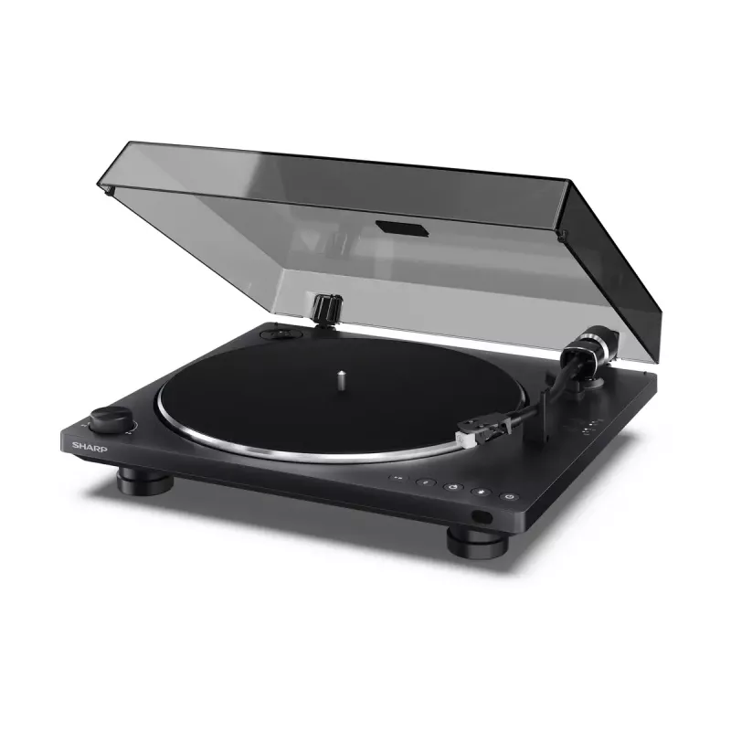 Plattenspieler Sharp RP-TT100 schwarz direktangetrieben mit USB-Ausgang für digitale Aufnahme