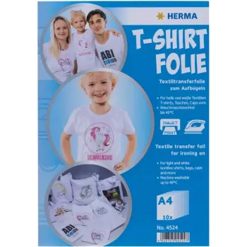 Bekleidungstransfer HERMA 4524 Thermotransfer Unisex 10 Stück