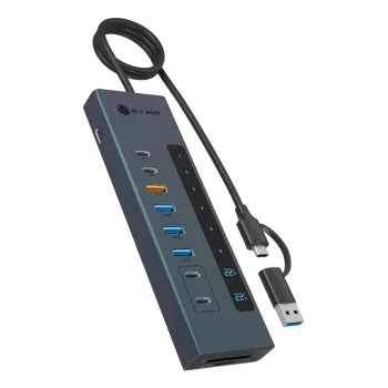 ICY BOX 11-in-1 USB-Typ-C-Hub mit Kartenleser und PD