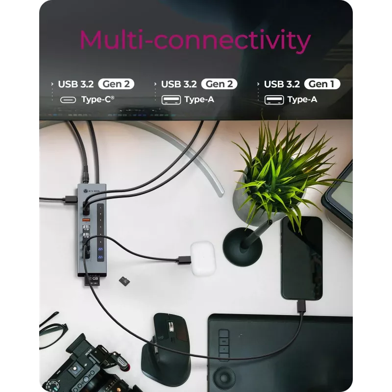 ICY BOX 11-in-1 USB-Typ-C-Hub mit Kartenleser und PD