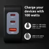Netzteil Intenso W100ACC+C520C 100W Schnellladegerät GaN Schwarz