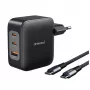 Netzteil Intenso W100ACC+C520C 100W Schnellladegerät GaN Schwarz