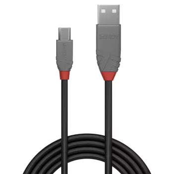Lindy 2m USB 2.0 Typ-A auf Micro-B Kabel, Anthra Line