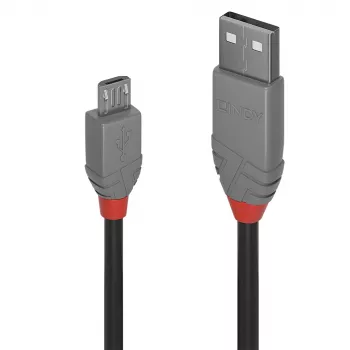 Lindy 3m USB 2.0 Typ A auf Micro-B Kabel, Anthra Line