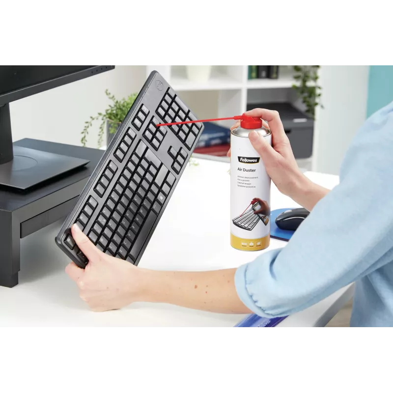 Druckluftspray Fellowes HFC Free Air Duster — 0,34 kg, weiß, für Tastaturen, Drucker und Elektronik