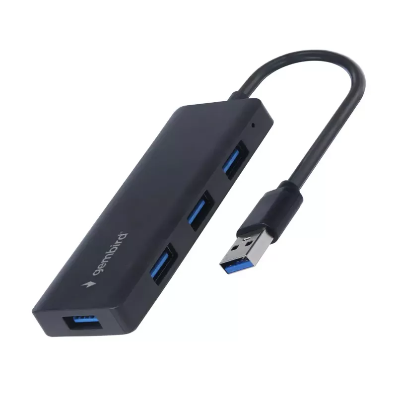 Laptop-Dock Gembird UHB-U3P4-03 USB 3.2 Gen 1 Typ-A, 5 Gbit/s, schwarz