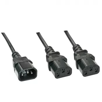 Lindy 1m IEC Splitter-Kabel IEC C14 auf 2 x IEC C13