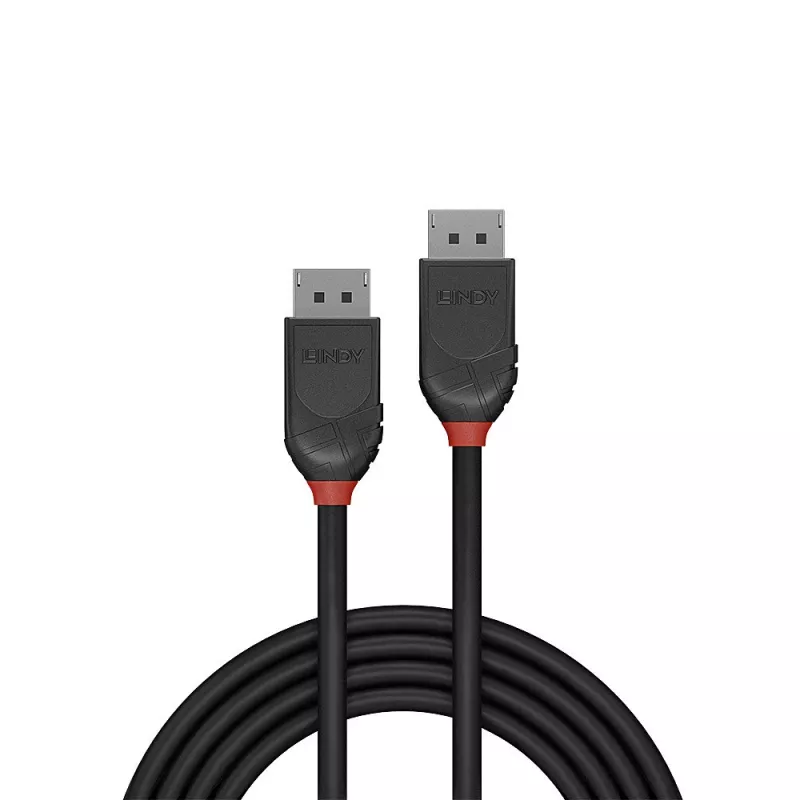 Lindy 0,5m DisplayPort 1.2 Kabel, Schwarz Line