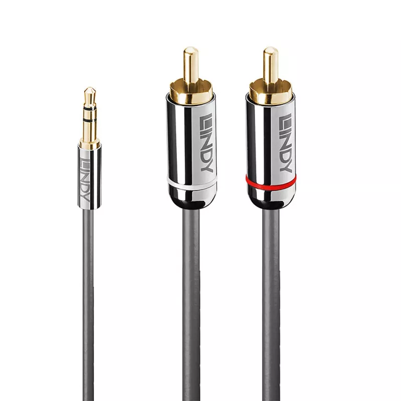 Lindy 2m 3,5mm auf Cinch Audiokabel, Cromo Line