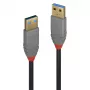 USB-Kabel Lindy 5m USB 3.2 Typ-A-Kabel 5Gbit/s Anthra Line