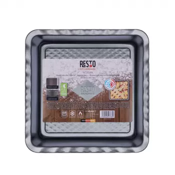 Lasagne-Auflaufform Resto Kitchenware 96115 Rechteckig Kohlenstoffstahl 255x255x50 mm