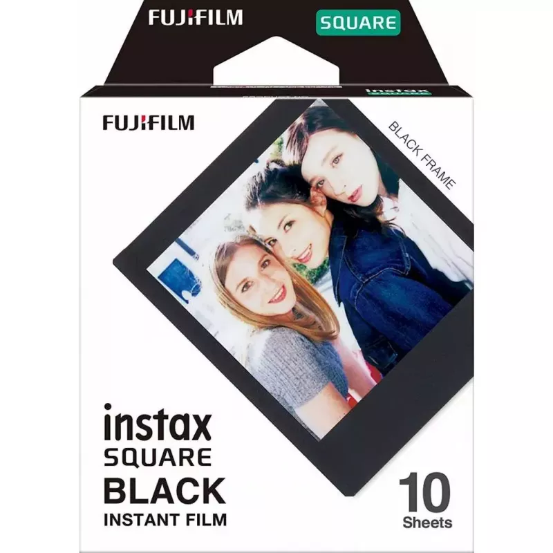 Sofortbildfilm Fujifilm Instax Square Schwarz Frame