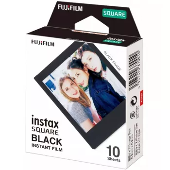 Sofortbildfilm Fujifilm Instax Square Schwarz Frame