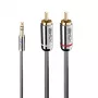 Lindy 10m 3,5mm auf Cinch Audiokabel, Cromo Line