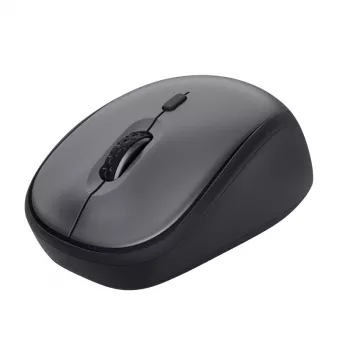 Trust Yvi+ Silent Wireless-Maus, Rechtshänder, Optisch, RF Wireless, 1600 DPI, Schwarz