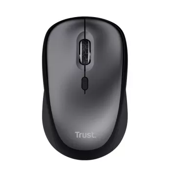 Trust Yvi+ Silent Wireless-Maus, Rechtshänder, Optisch, RF Wireless, 1600 DPI, Schwarz