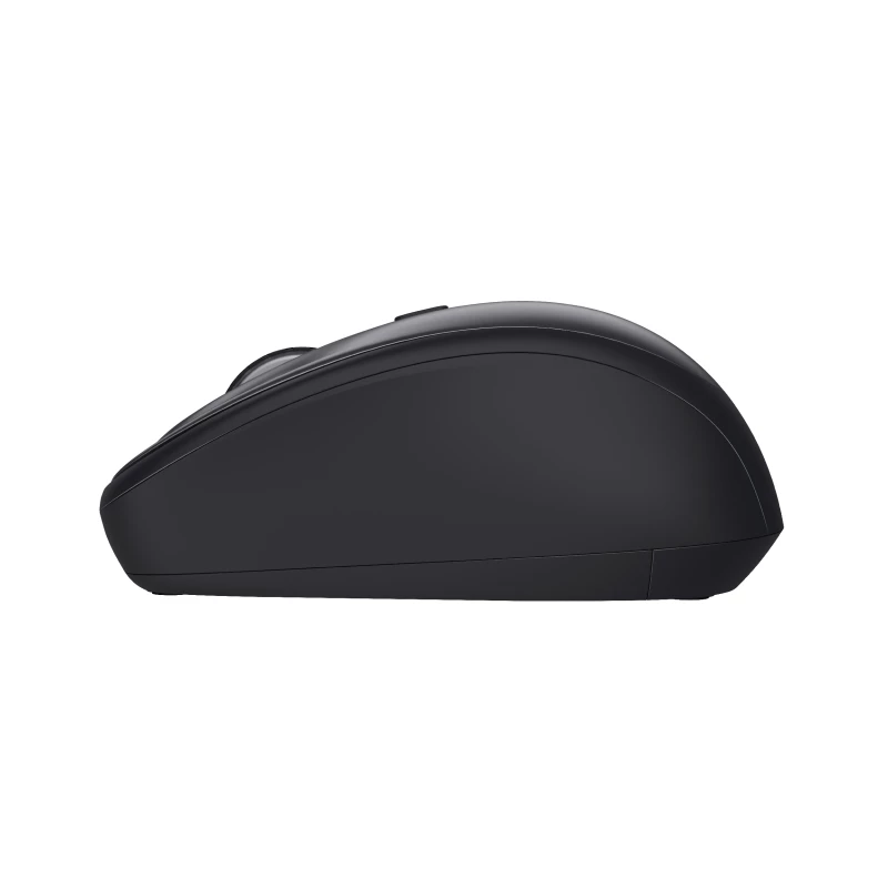 Trust Yvi+ Silent Wireless-Maus, Rechtshänder, Optisch, RF Wireless, 1600 DPI, Schwarz