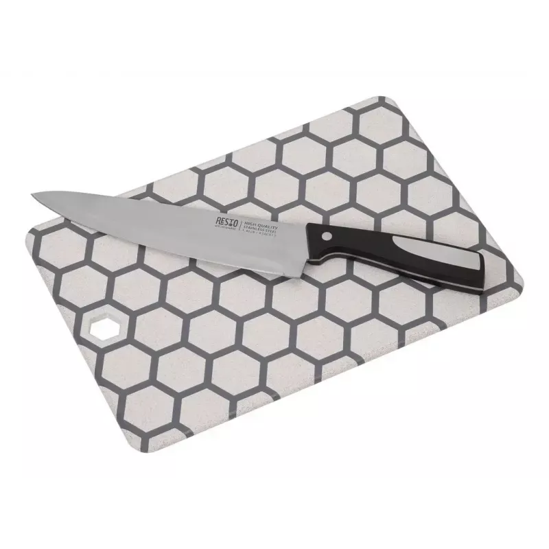 Schneidebrett Resto Kitchenware 95403 Rechteckig Kunststoff Grau Weiß