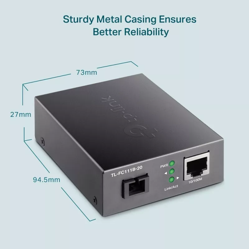 TP-Link 10/100 Mbit/s RJ45 zu 100 Mbit/s Singlemode SC WDM Bi-Direktionaler Medienkonverter