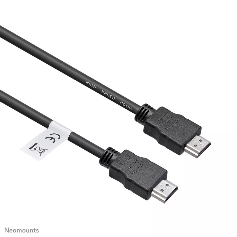 Neomounts HDMI15MM HDMI-Kabel – 5 Meter, 5 m, HDMI Typ A (Standard), HDMI Typ A (Standard), 10,2 Gbit/s, Schwarz