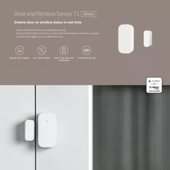 Smart Home Tür-/Fenstersensor, Aqara DW-S03D, Kabellos, Zigbee