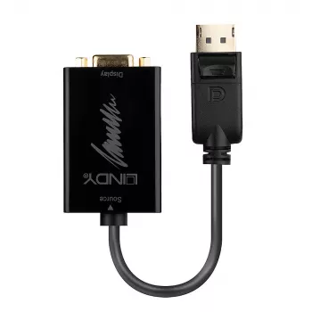 Aktives Konverterkabel Lindy DisplayPort 1.2 auf VGA