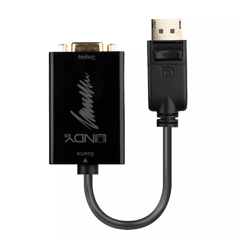 Aktives Konverterkabel Lindy DisplayPort 1.2 auf VGA