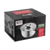 Resto Kitchenware Anser 2,5 l runder Kochtopf, schwarz, Edelstahl
