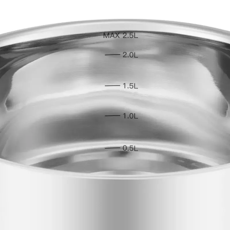 Resto Kitchenware Anser 2,5 l runder Kochtopf, schwarz, Edelstahl
