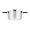 Resto Kitchenware Anser 2,5 l runder Kochtopf, schwarz, Edelstahl